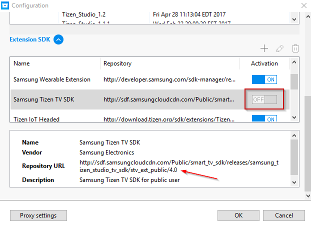 How To Get Back Tizen Studio  and TV Extensions 