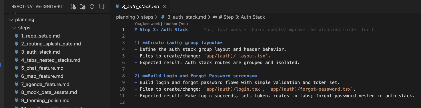 Spec Driven Dev React Native Expo Starter App Guide