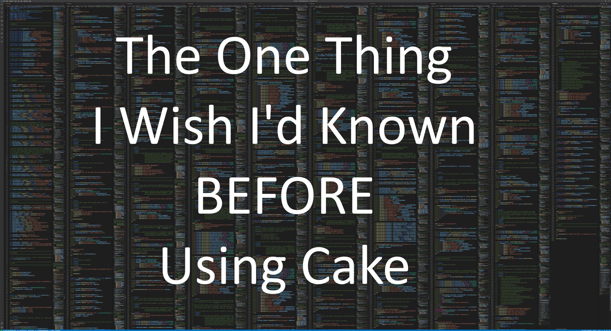 The One Thing I Wish I'd Known Before Using Cake